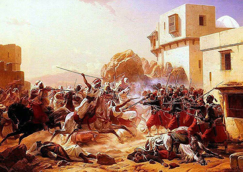 Illustration accompagnant « Laghouat — 4 décembre 1852 » dans sa publication Facebook.